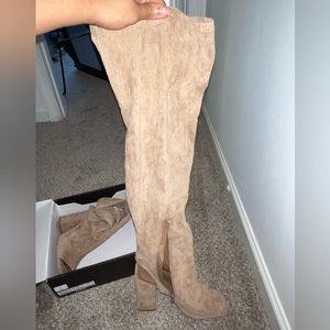 over knee boot heels